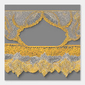 Gold Moroccan Arch Pattern – Luxe Gray AI art  Tapete (Vorderseite)