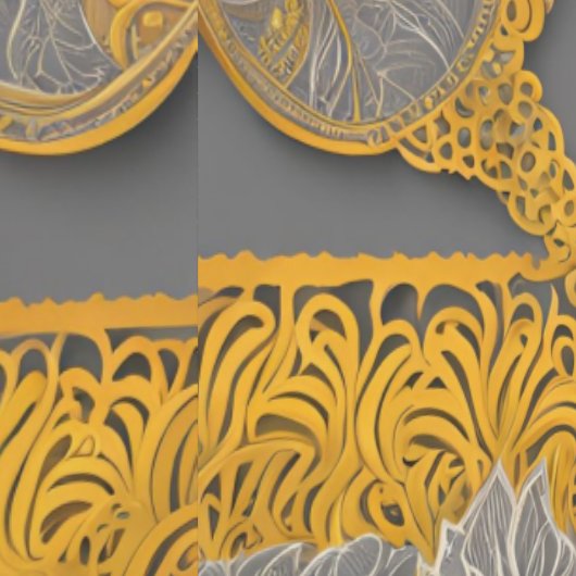 Gold Moroccan Arch Pattern – Luxe Gray AI art Tapete (Naht)