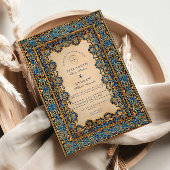 Gold Mosaic Islamic Wedding Einladung