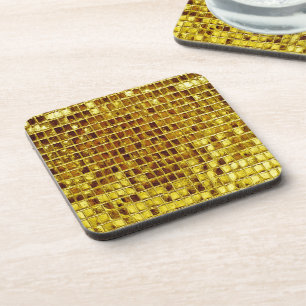 Gold Mosaic Tiles Elegant Moderner Luxus Getränkeuntersetzer