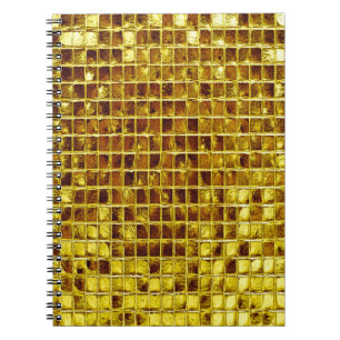 Gold Mosaic Tiles Elegant Moderner Luxus Notizblock