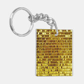 Gold Mosaic Tiles Elegant Moderner Luxus Schlüsselanhänger (Vorderseite links)