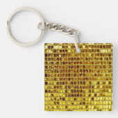 Gold Mosaic Tiles Elegant Moderner Luxus Schlüsselanhänger (Vorderseite)