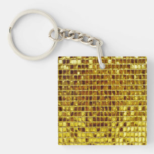 Gold Mosaic Tiles Elegant Moderner Luxus Schlüsselanhänger