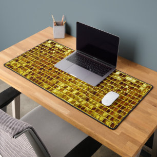 Gold Mosaic Tiles Elegant Moderner Luxus Schreibtischunterlage