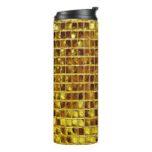 Gold Mosaic Tiles Elegant Moderner Luxus Thermosbecher (Nach links gedreht)