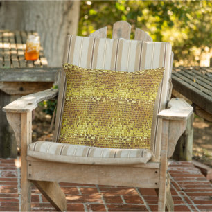 Gold Mosaik Elegant Glam Ästhetik Luxus Patio Kissen