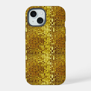 Gold Mosaik Elegant Glam Girly Luxus Moderne iPhone 15 Hülle