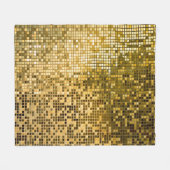 Gold Mosaik: Quadrat Fliesen Textur. Fleecedecke (Vorderseite (Horizontal))