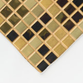 Gold Mosaik: Quadrat Fliesen Textur. Fleecedecke (Ecke)
