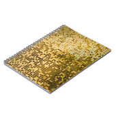 Gold Mosaik: Quadrat Fliesen Textur. Notizblock (Linke Seite)