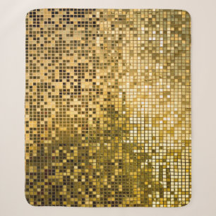Gold Mosaik: Quadrat Fliesen Textur. Sherpadecke