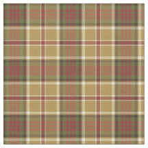 Gold, Moss Grün und Rot Kariert