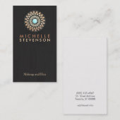 Gold Motif Holz Grain Schwarz Cool Visitenkarte (Vorne/Hinten)