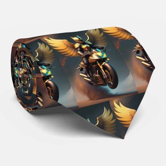 Gold Motorrad Motorrad Motorcross Sport Krawatte (Gerollt)