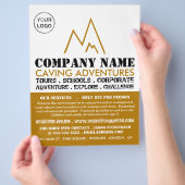 Gold-Mountain-Logo, Höhlenwerbung Flyer (Hand)