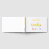 Gold Mr. & Mr. Rainbow Date Gay Wedding Gästebuch (Voll)