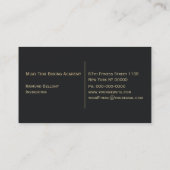 Gold Muay Thai Boxing Kanji Business Card Visitenkarte (Rückseite)