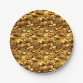 Gold Münzen Pappteller (Vorderseite)