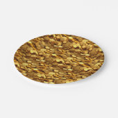 Gold Münzen Pappteller (Schrägansicht)