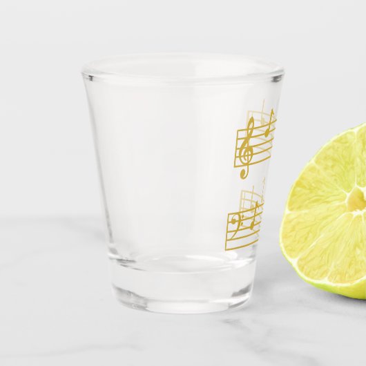 GOLD MUSIC LOVER VATER GIFT PIANO MUSIKANISCHE NOT SCHNAPSGLAS (Links)