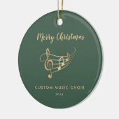 Gold Music Notes Choir Ensemble Elegant Christmas Keramik Ornament (Links)