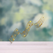 Gold Musical Notes - Akryllisches Zeichen Acrylschild (Neutral)