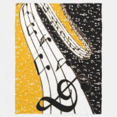 Gold-Musik Fleecedecke (Vorderseite)