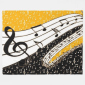 Gold-Musik Fleecedecke (Vorderseite (Horizontal))