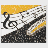 Gold-Musik Geschenkpapier (Flach)