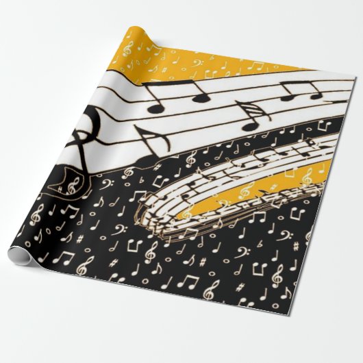 Gold-Musik Geschenkpapier (Ungerollt)