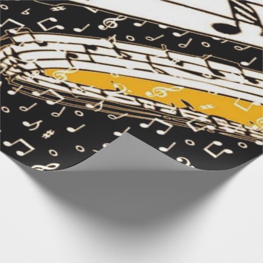 Gold-Musik Geschenkpapier (Ecke)