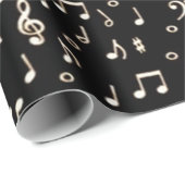 Gold-Musik Geschenkpapier (Rolleneckpunkt)