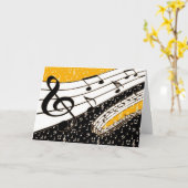 Gold-Musik Karte (Gelbe Blume)