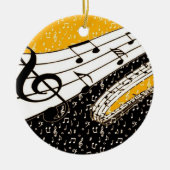 Gold-Musik Keramik Ornament (Vorne)
