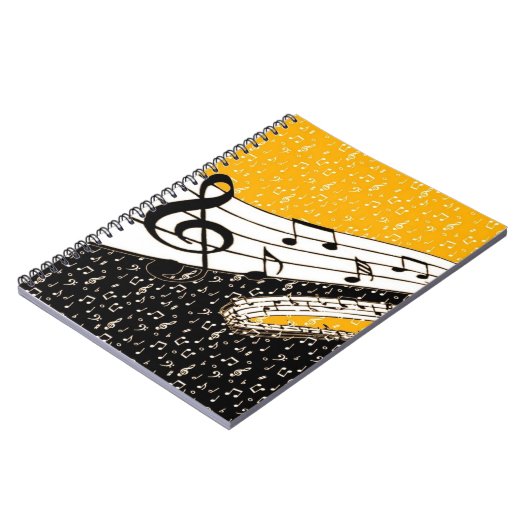 Gold-Musik Notizblock (Linke Seite)