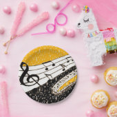 Gold-Musik Pappteller (Party)