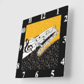 Gold-Musik Quadratische Wanduhr (Winkel)