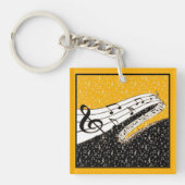 Gold-Musik Schlüsselanhänger (Vorderseite)