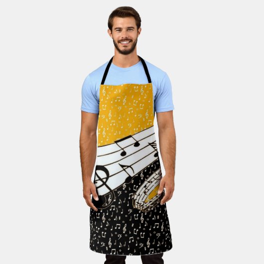 Gold-Musik Schürze (Getragen)