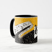 Gold-Musik Tasse (Vorderseite Links)