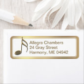 Gold Musiknote Gold Gradient Rücksendeadresse Labe (Insitu)