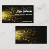 Gold-Musiknote-Musikkarte Visitenkarte (Vorne/Hinten)