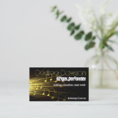 Gold-Musiknote-Musikkarte Visitenkarte (Stehend Vorderseite)