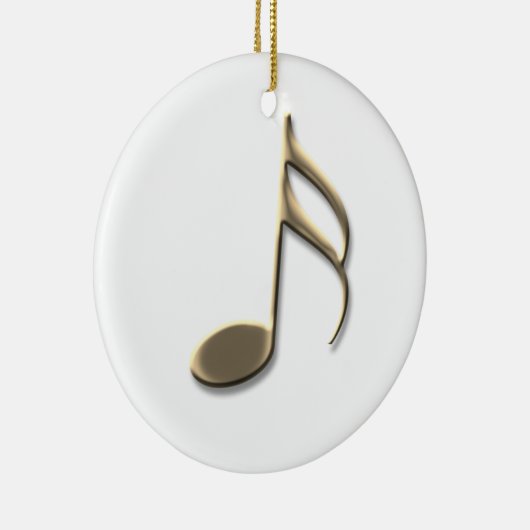 Gold Musiknote Soprano Sängerin Weihnachten Keramik Ornament (Rechts)