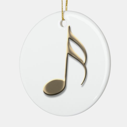 Gold Musiknote Soprano Sängerin Weihnachten Keramik Ornament (Links)