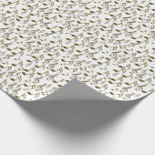 Gold Musiknote Treble Clef Musical Geschenkpapier (Ecke)