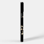 Gold-Musiknoten auf schwarz Case-Mate iPhone Hülle (Rückseite / Rechts)