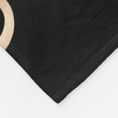 Gold-Musiknoten auf schwarzem Medium Fleecedecke (Ecke)