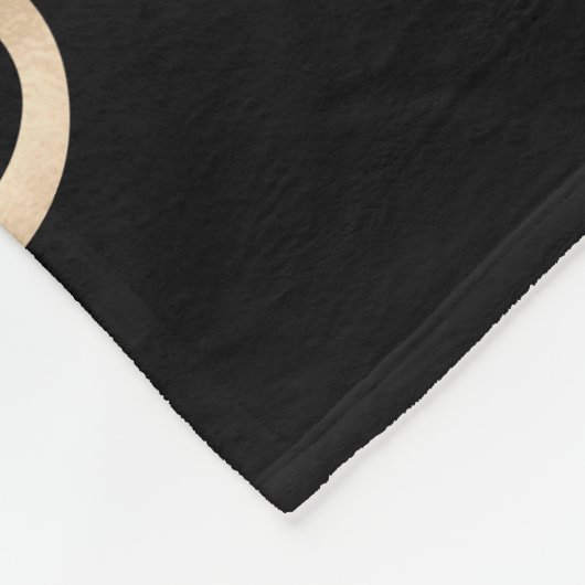 Gold-Musiknoten auf schwarzem Medium Fleecedecke (Ecke)